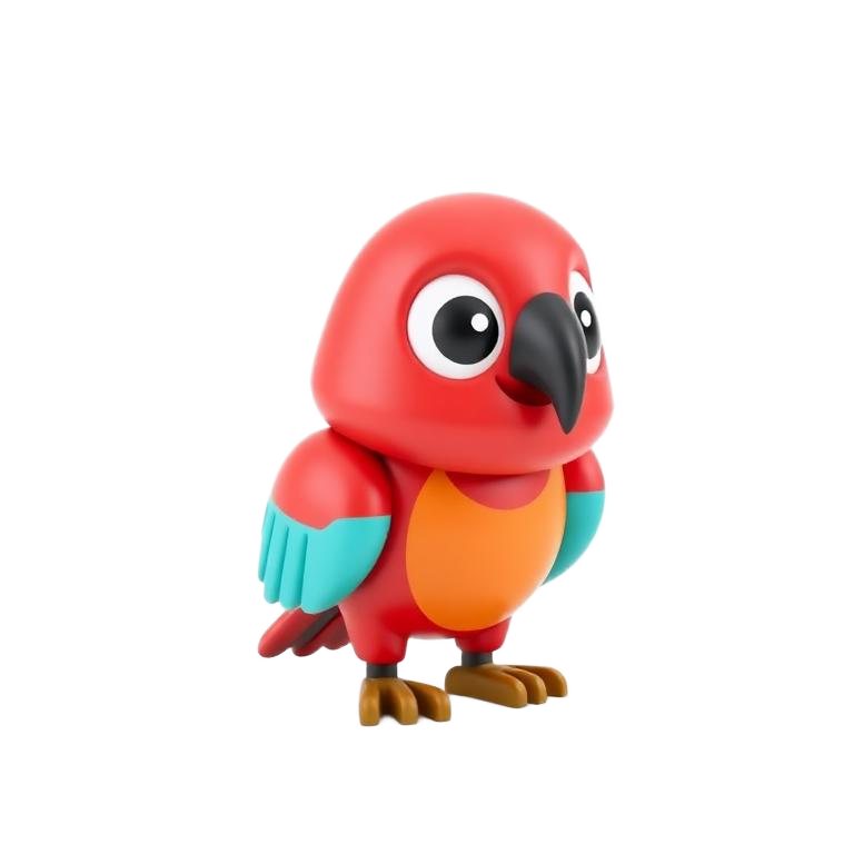 Parrot pet artwork in Adopt Me style, Legendary tier