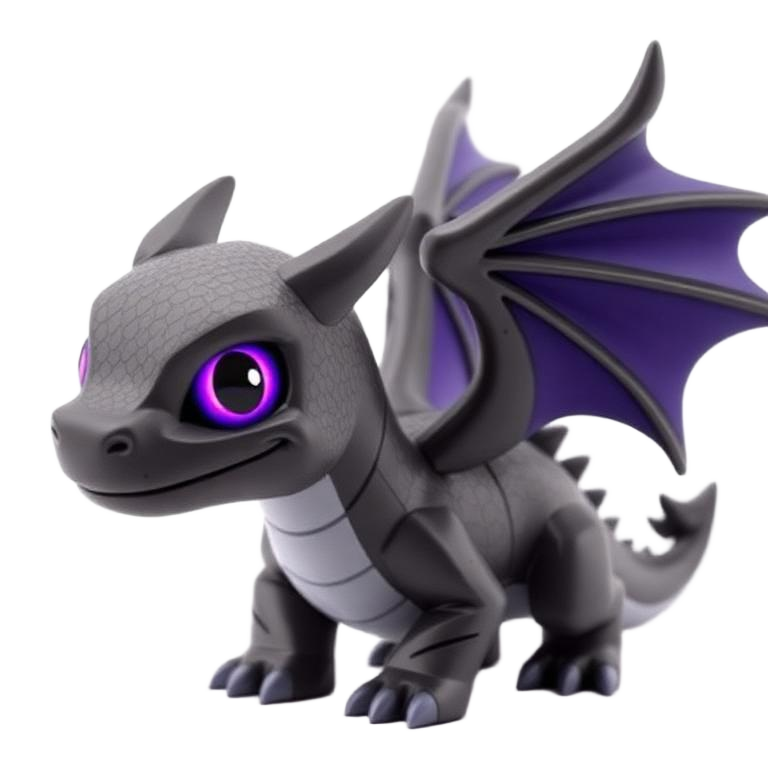 Shadow Dragon pet artwork in Adopt Me style, Legendary tier